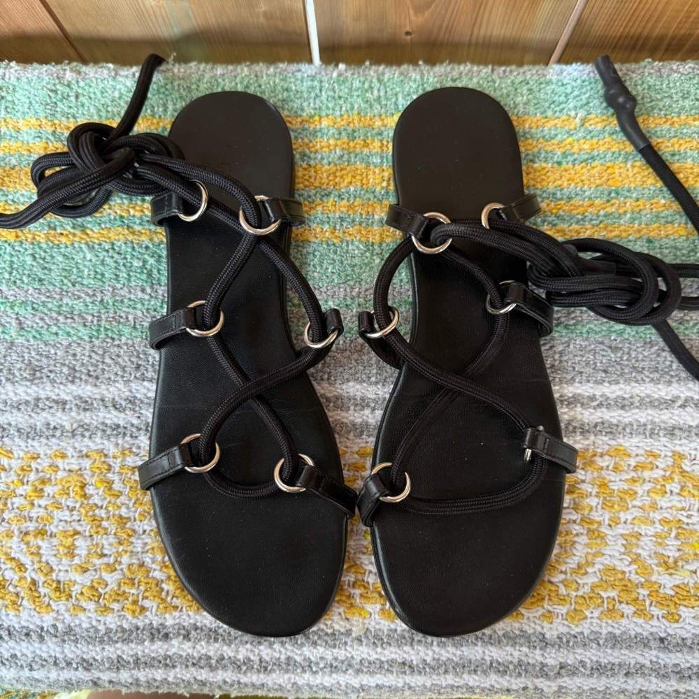 IRO black gladiator sandals